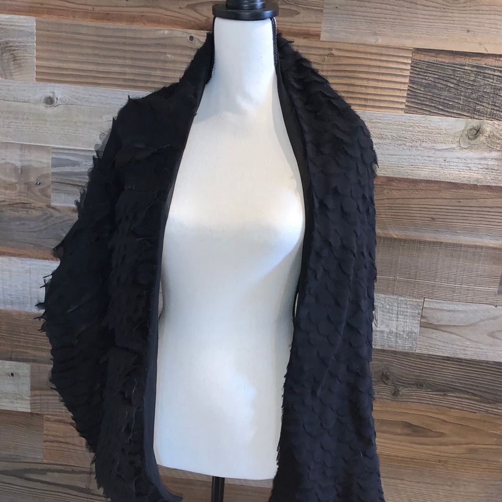 Armani Collezioni Scalloped Silk Scarf/Wrap